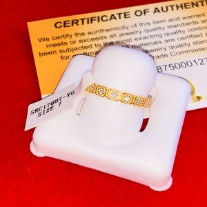 18k yellow gold vermeil eternity band Swarovski Crystal ring best Christmas gift